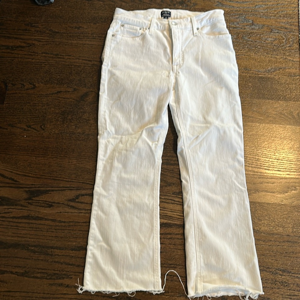 Jcrew mid rise flare crop 29